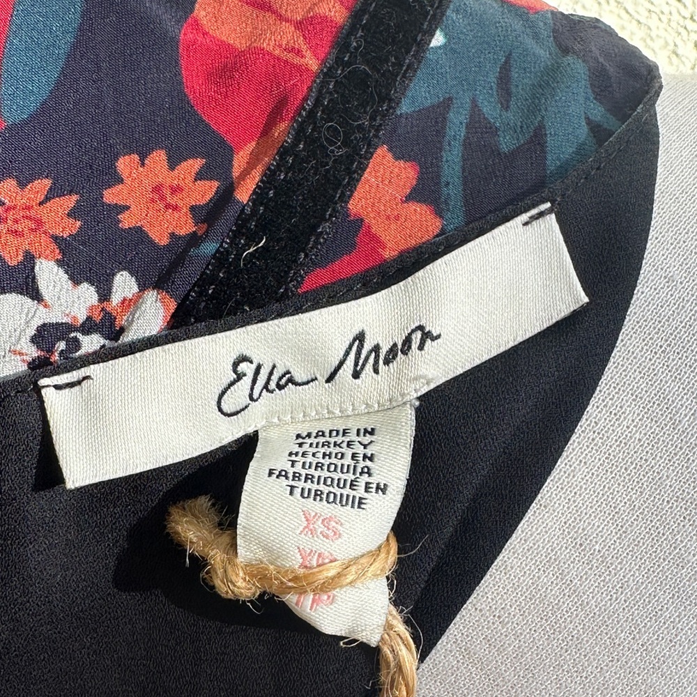 NWT Ella Moon Floral Print Two Tier Ruffle Trim Dress Size XS (XP) - Picture 6 of 12